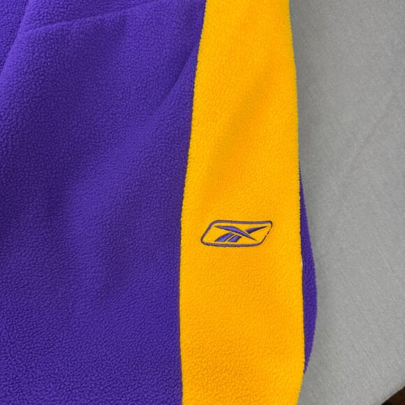 Vintage Y2K reebok Minnesota Vikings Fleece 1/4 Zip Pullover Mens XL Pockets - Picture 3 of 6